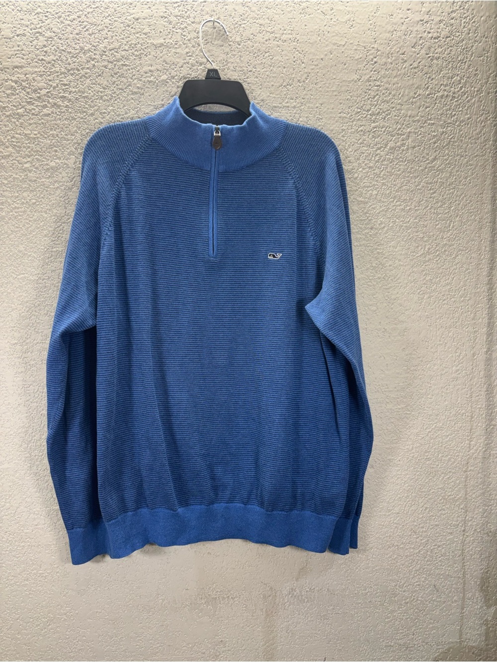 Vineyard Vines Men's Cornflower Blue Half-Zip Sweater
